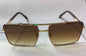 CUG GUC Gold Frame Brown Shade Unisex Sunglass 23224 59 15 142