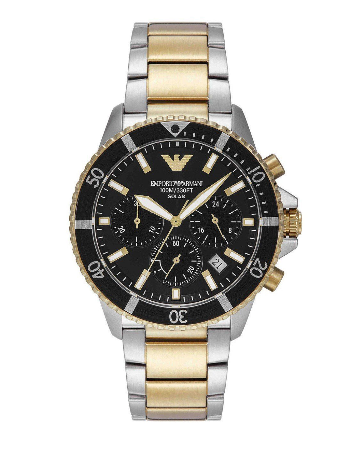 Mra Sliver Gold Chain Black Gold Dial Premium Quality Men’s Watch 990135