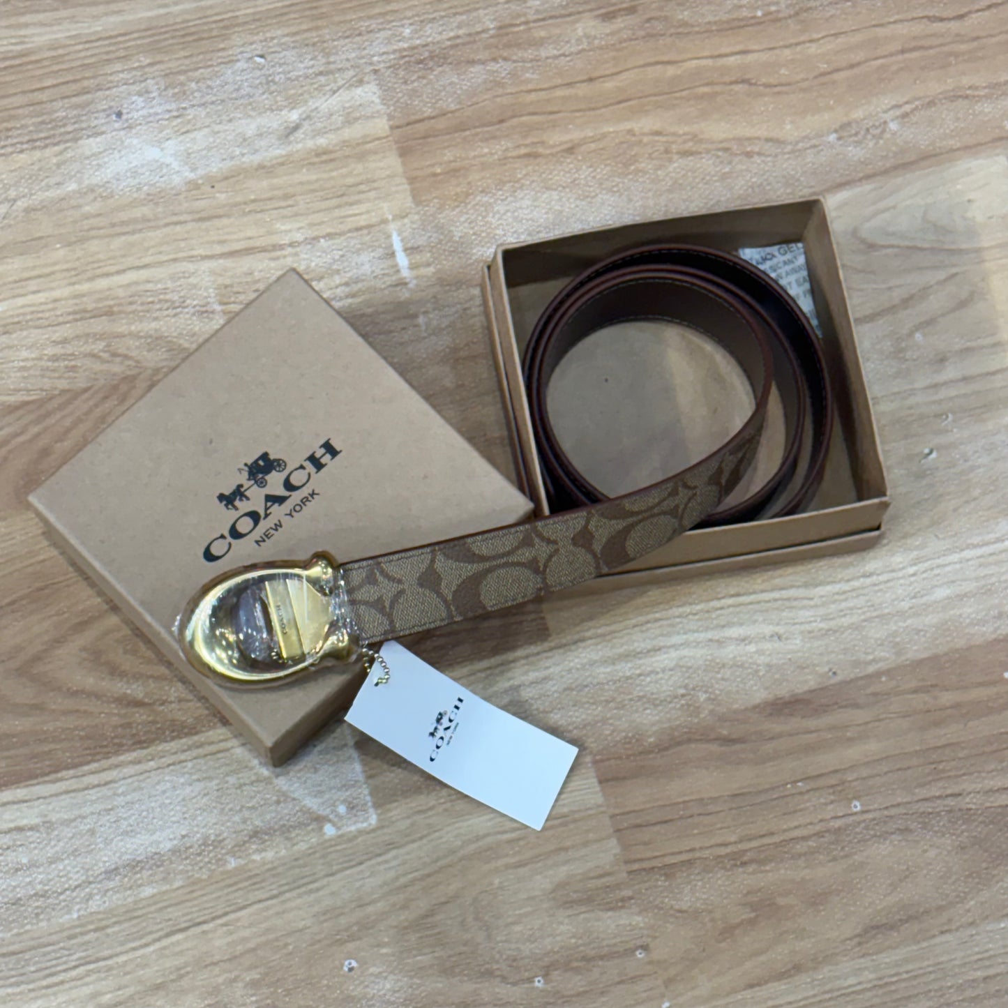 AOC Beige Colour With Golden Buckle Men’s Belt H3002