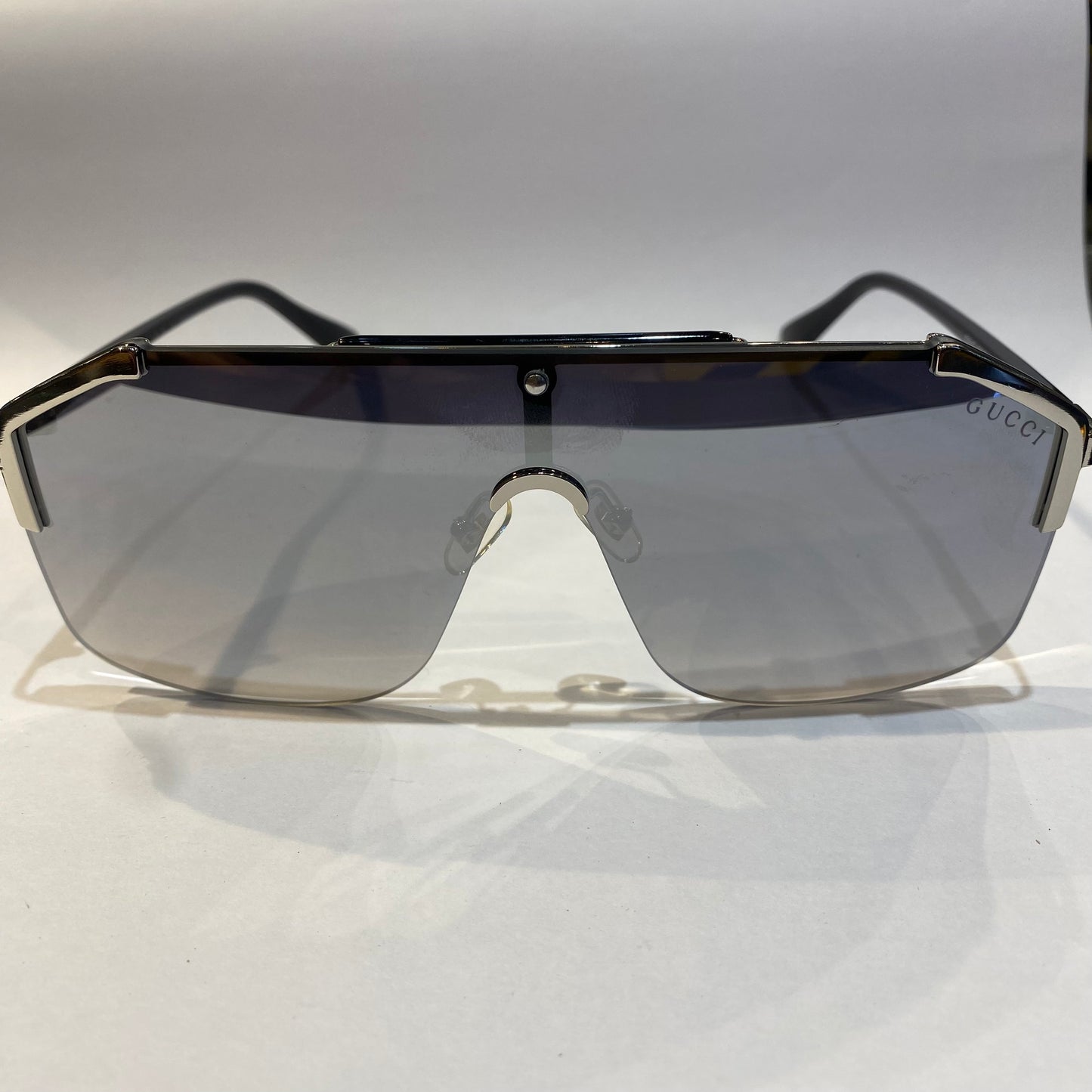 CUG Silver Black Frame Mercury Shade Unisex Sunglasses 0291 135 0 145