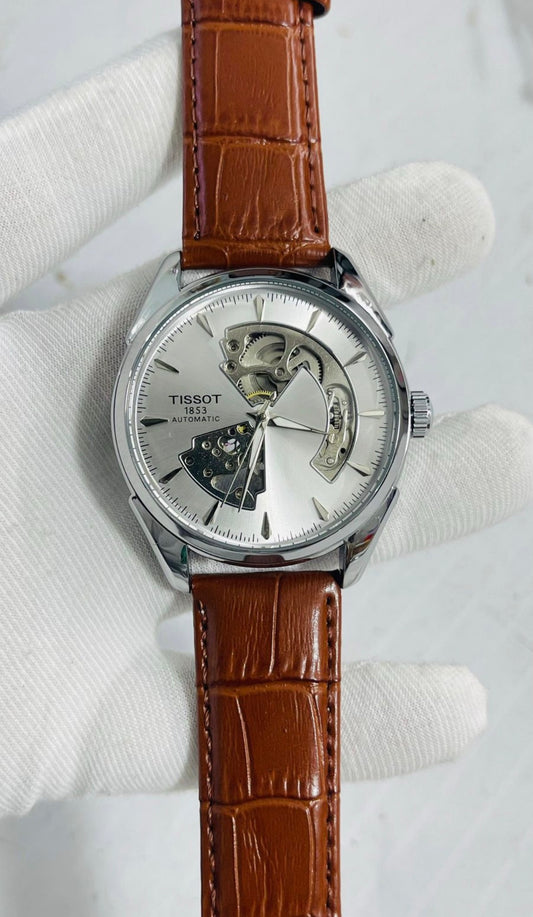 Sit Silver Dial Brown Leather Strap Automatic Men’s Watch 990236