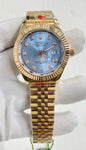 Lor Copper Chain Light Blue Stud Dial Men's Watch 989777