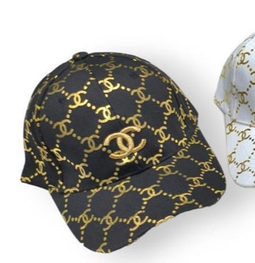 AHC Black Color Gold Print Cap 10826