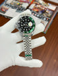 Lor Silver Chain Green Black Ring Black Dial Automatic Watch For Men 990097