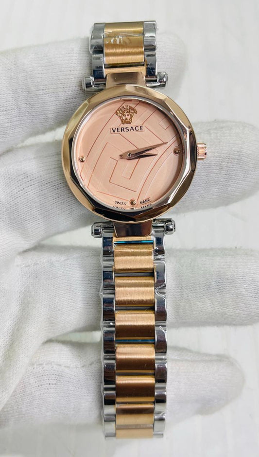 Rev Silver Copper Chain Orange Dial Ladies Chain Watch 990397