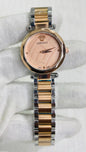 Rev Silver Copper Chain Orange Dial Ladies Chain Watch 990397