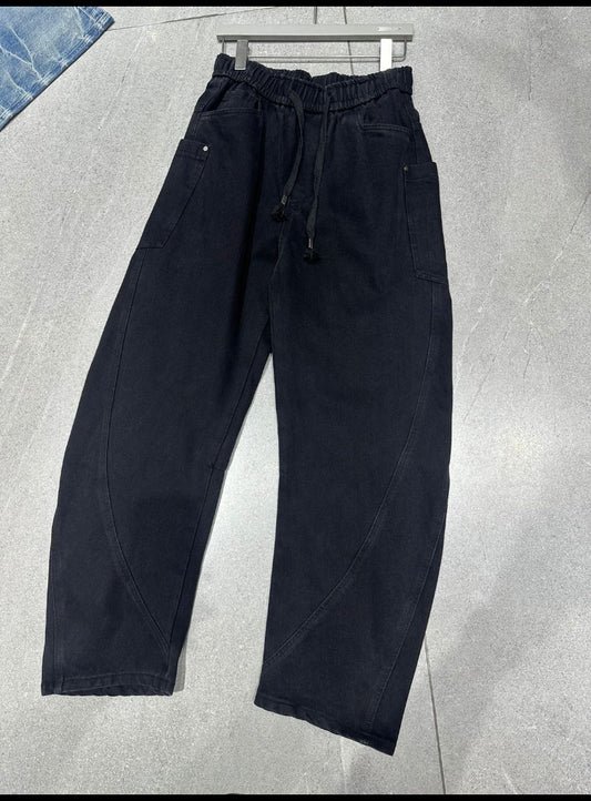 Korean style Black  Colour jeans With 4 Pocket  Pants Straight Fit 97507