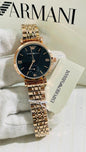 Mra Copper Chain Black Dial Chronograph ladies Watch 989567
