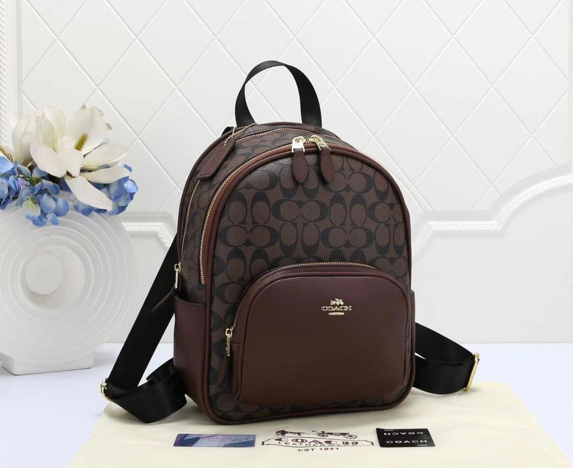 AOC COA Coffee Brown CC Print Unisex Backpack C7027
