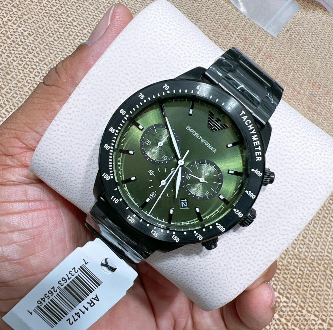 MRA Green Dial Black Chain All Chrono Work Men’s Watch 990684