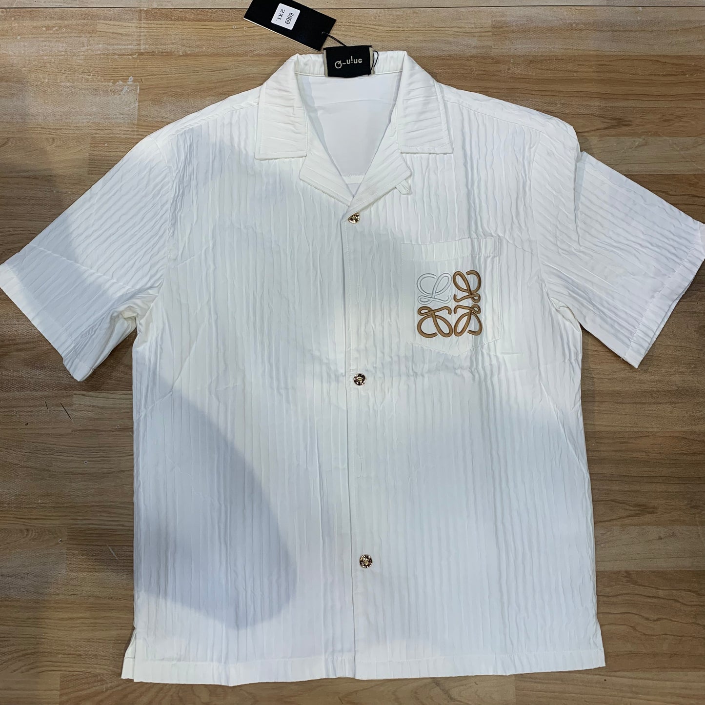 Q-Nine EOL LOE White Colour Imported Fabric Premium Quality Half Sleeve Shirt 6069