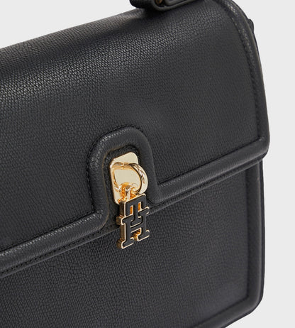 MOT TOM Black Colour Golden Buckle Premium Quality Ladies Sling Bag With Box 989970