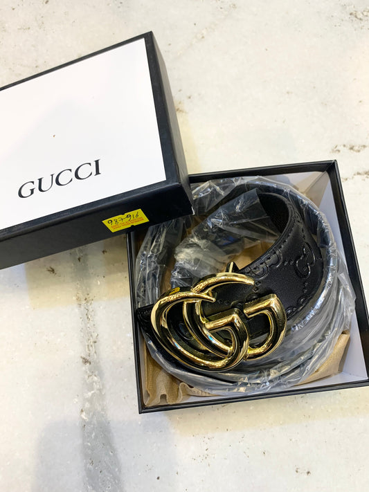 CUG Black Colour Belt Gold Buckle 987916