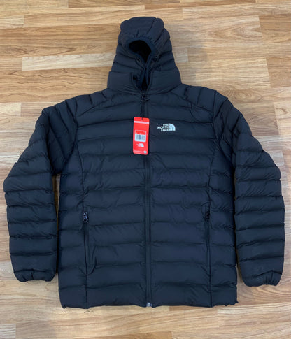 North Face Black Colour Puffer Hoodie Unisex Jacket 65674