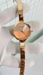 Lac Cal Copper Chain Copper Dial Ladies Watch 990308