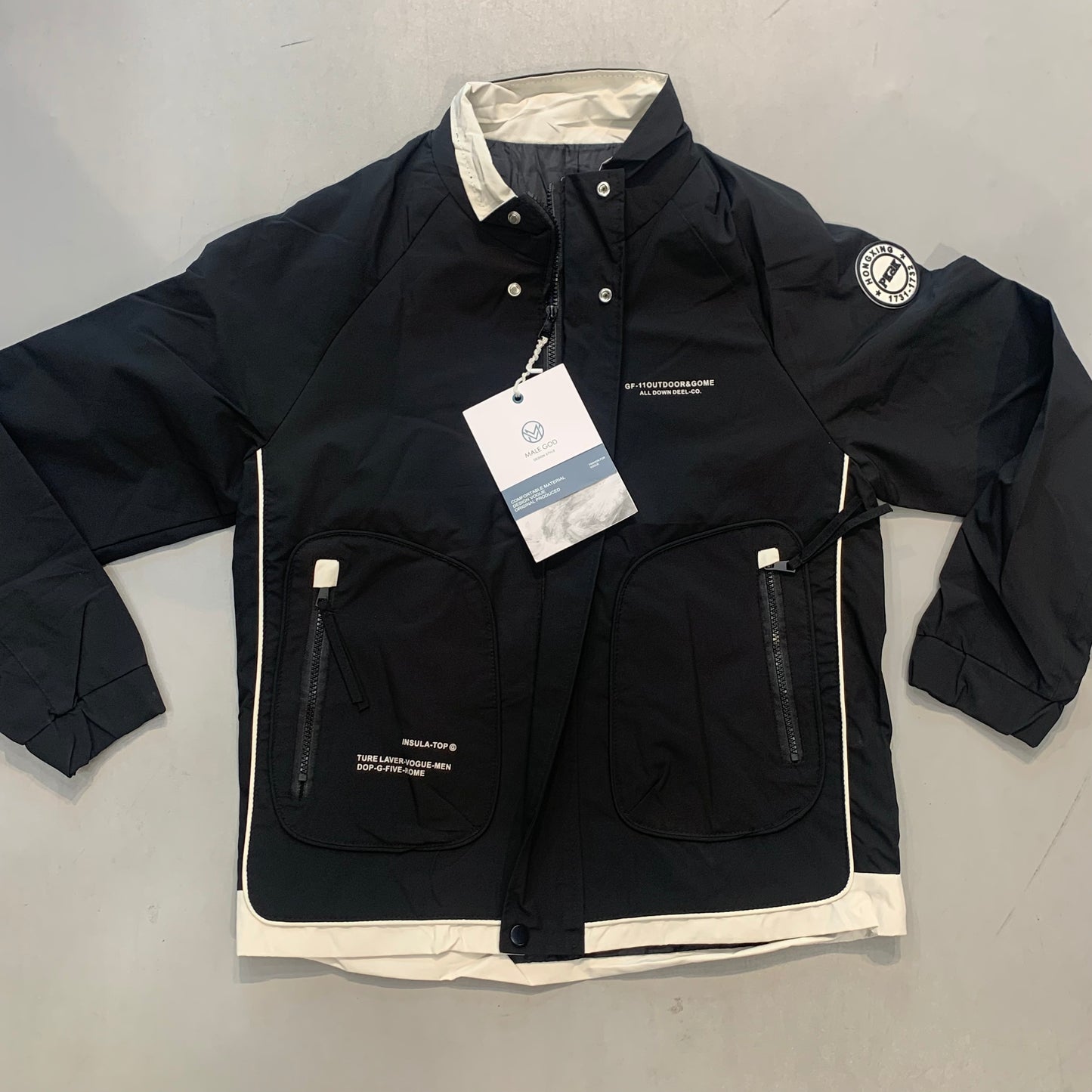 GF-11OUTDOOR Black Colour Premium Quality Oversized Men’s Jacket 6815