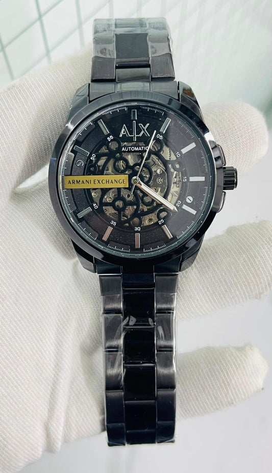 MRA Aix Black Chain Black Silver Dial Automatic Men’s Watch 990342