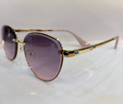 LVB Golden Frame Purple Shade Unisex Premium Quality Sunglass 2506 53 17-148