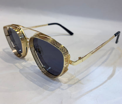 MAR RAM Golden Frame Black Shade Sunglass 2171 56 15-146