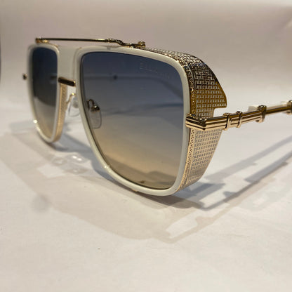 LAB Copper White Frame Multi Trancy Shade Unisex Sunglasses 104A 60 18 141