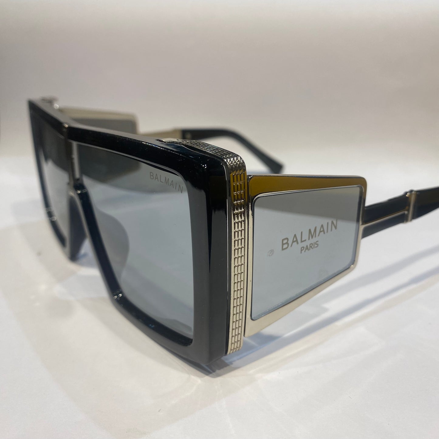 LAB Black Silver Frame Trancy Shade Unisex Sunglasses BPS 107F