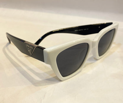 ARP White Frame Black Stick Black Shade Sunglass 8993 54 19-146 C2