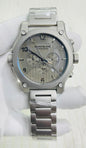 NOM MON Silver Gray Chain Gray Dial Heavy Chronograph Men’s Watch 990014