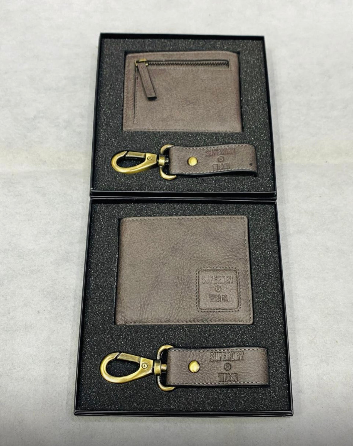 PUS SUP Multi Genuine Leather Men’s Wallet & Key Chain Gift Combo Set 990213