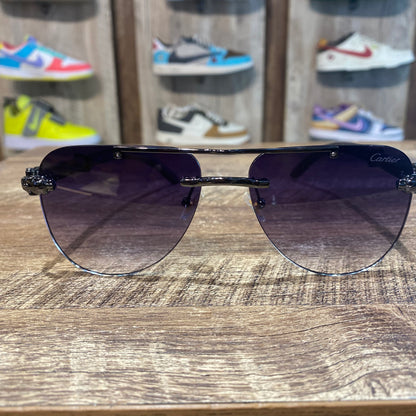 RAC Frameless Purple Shade Brown Stick Unisex Sunglasses OW3062 60 14 141