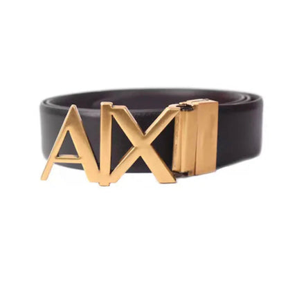 MRA Black Golden Buckle Black Leather Ladies Belt 87451