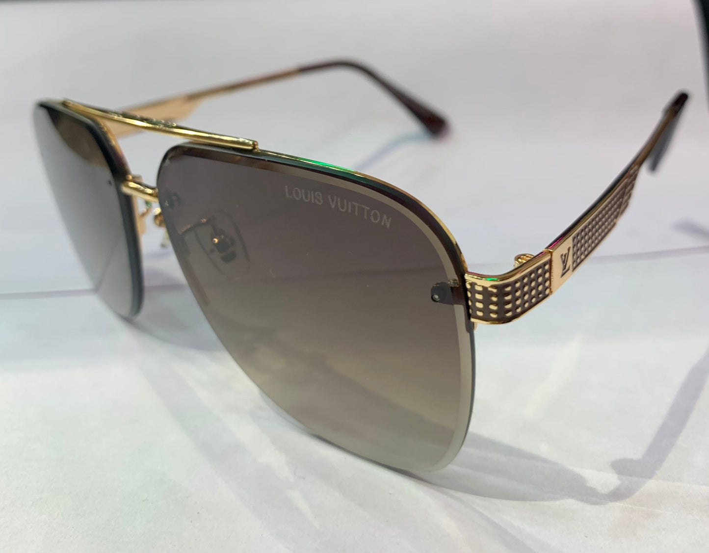 UOL LOU Gold Frame Brown Shade Unisex Sunglass 23190 58 14 142