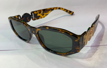 REV VER Leopard Frame Black Shade Unisex Sunglass 21008 56 18 142