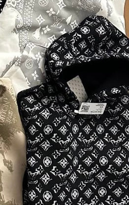VL UOL Black Colour With VL Grey Monogram Print Premium Quality Hoddie 55572