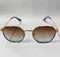 NEF Golden Frame Brown Shade Unisex Premium Quality Sunglass 2385 53 19-142