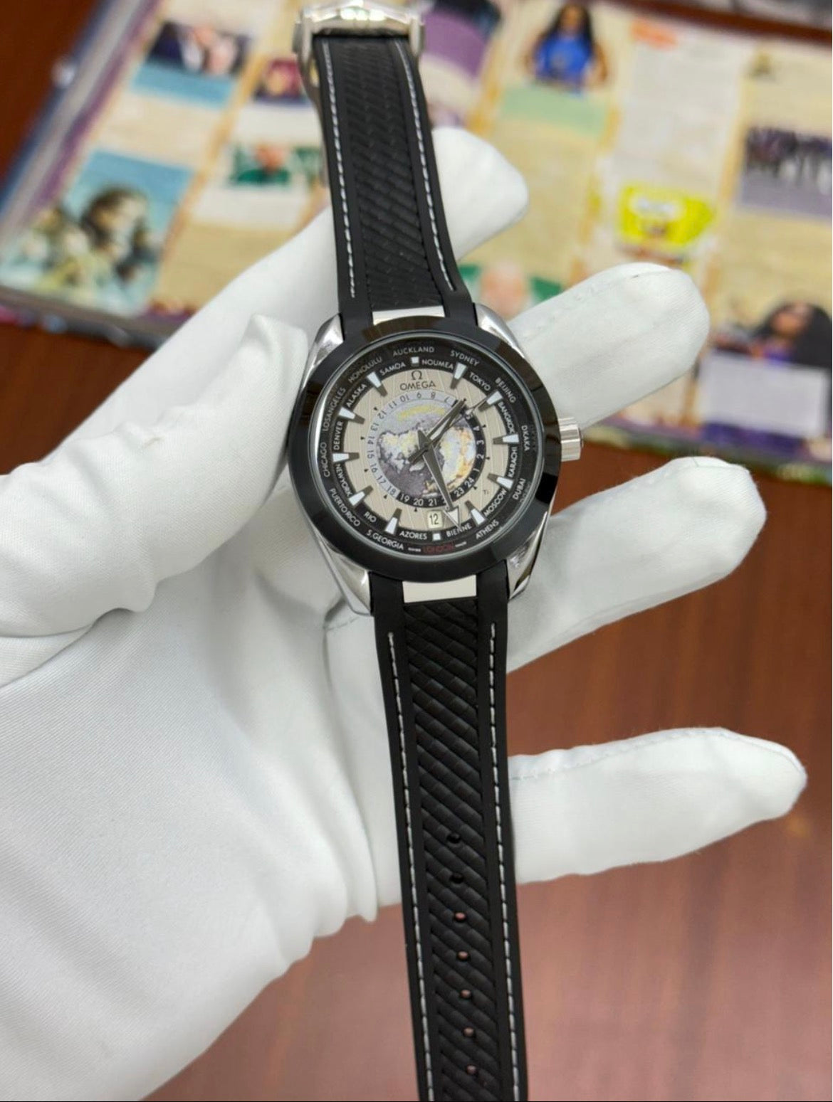 Emo Black Strap Grey Dial Black Silver Ring Automatic Men Watch 901708
