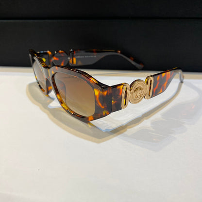 REV Leopard Frame Brown Shade Unisex Sunglass VE4361 ￼52 17 142