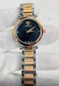 Rev Silver Copper Chain Black Dial Ladies Chain Watch 990396