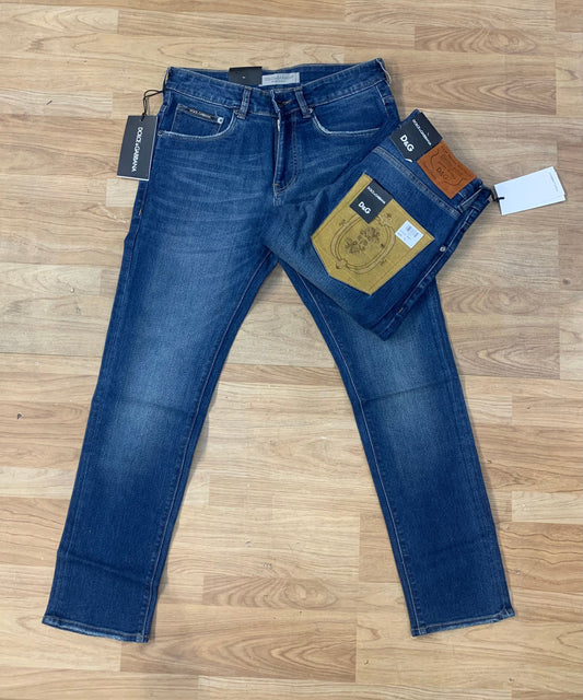 LOD Blue Colour With Back Pocket Embroidery Design Premium Quality Regular Fit Rough Jeans 45619