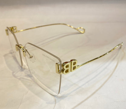 Lab Bal Frameless Golden Stick Transparent Shade Sunglass