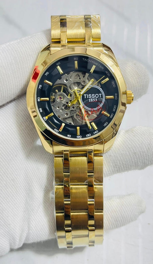 Sit Golden Ring Black Dial Golden Chain Automatic Men’s Watch 990292