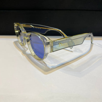 Oid Transparent Frame Blue Shade Unisex Sunglass 97008 51 20 148 C7