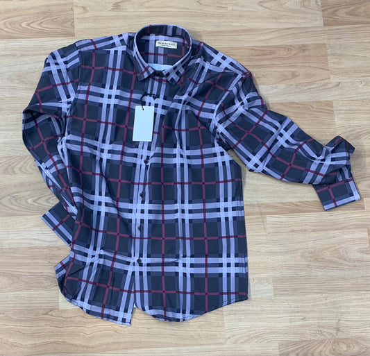 RUB Grey Check Colour Premium Quality Full Sleeve Shirt 95108