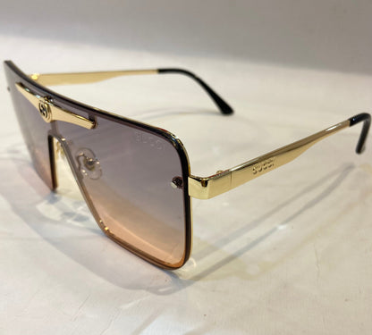 CUG Golden Frame Orange Black Shade Sunglass 58371 64 16-144 C6