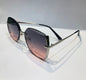 UOL VL Silver Frame Pink Shade Unisex Sunglass B80 324 61 17 144