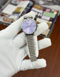 Mra Silver Chain Stud Light Purple Dial Ladies Watch 990208