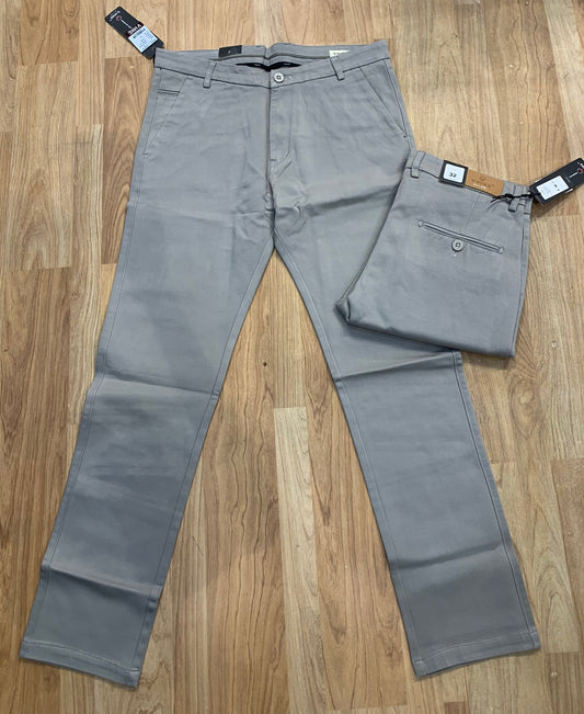 V Hike Grey Colour Premium Quality Regular Fit Cotton Chinos 158