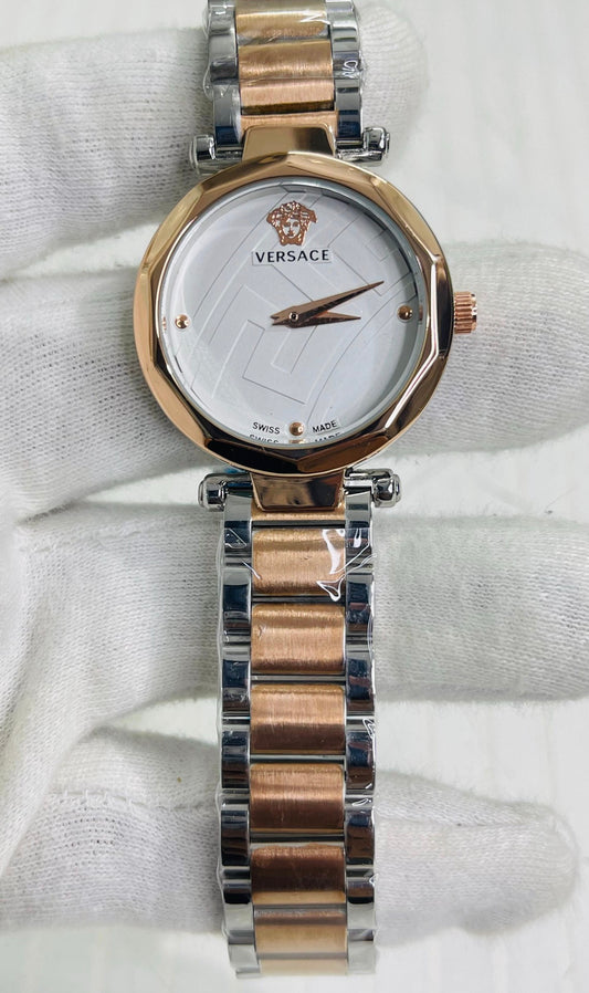 Rev Silver Copper Chain White Dial Ladies Watch 901318