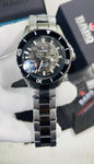 DAR Black Chain Black Dial Silver Ring Automatic Men Watch 990348