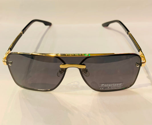 RAP Golden Black Frame Black Shade Premium Quality Sunglass 22266 60 14 140