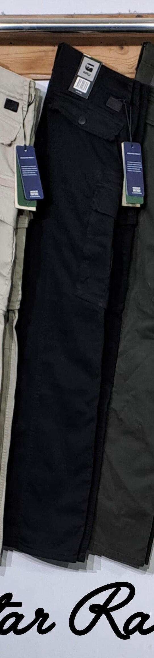 WAR RAW G Star Black Colour 6 Pocket Premium Quality Straight Fit Men’s Cargo KFN5531